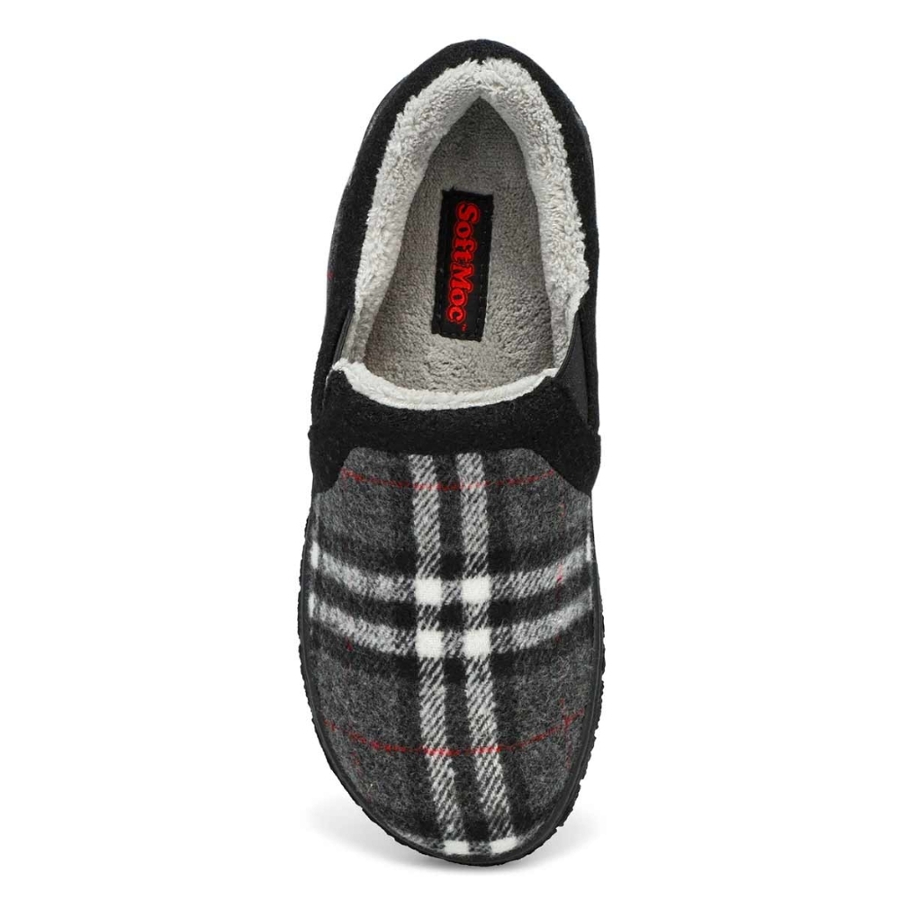 Softmoc Jackie2 Black Plaid Slipper NEW In Box- Sz. 7